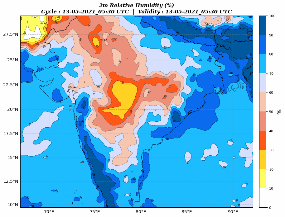Animated GIF of 2m Relative Humidity
